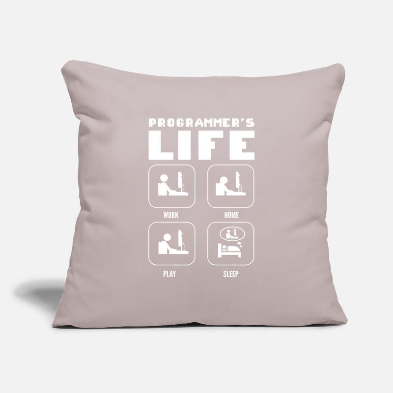 Programmers Life. Work Home Play Sleep Programming Sofakissenbezug 45 x 45 cm