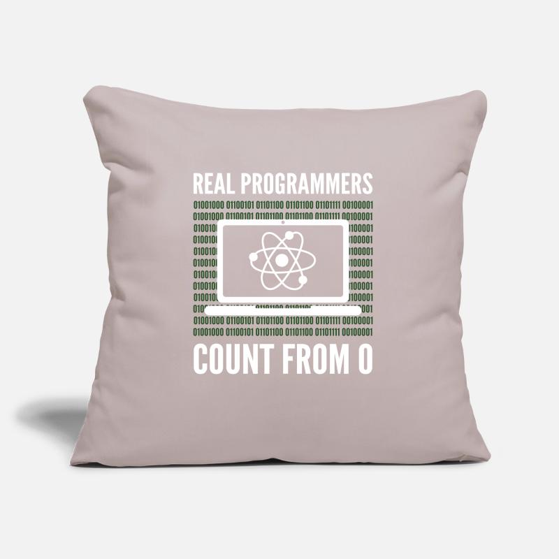Real Programmers Count From 0 Programming Sofakissenbezug 45 x 45 cm