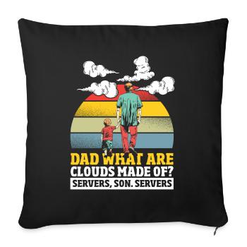 What Are Clouds Made Of Programming Programmer - Sofa pillowcase 17,3'' x 17,3'' (45 x 45 cm) - black - Front