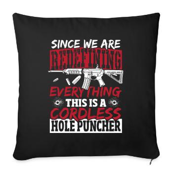 2e amendement Droits des armes à feu - Housse de coussin décorative 45 x 45 cm - noir - Devant