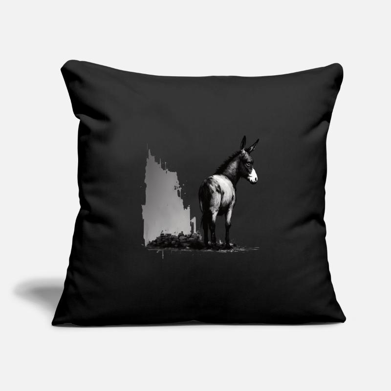 Donkey Artful stencil printing Sofa pillowcase 17,3'' x 17,3'' (45 x 45 cm)
