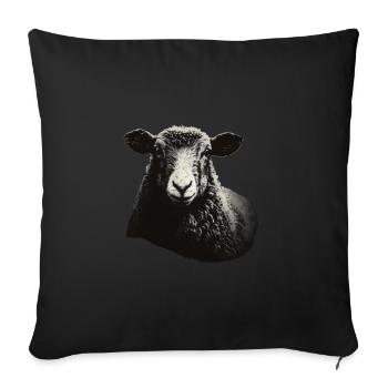 Schaf Schablone Art.-nr - Sofakissenbezug 45 x 45 cm - Schwarz - Vorne
