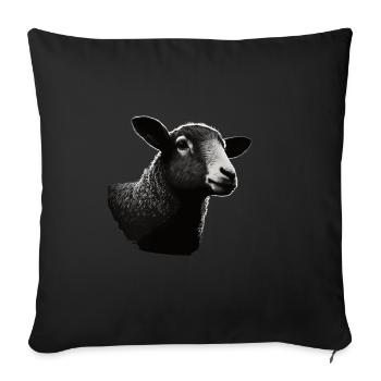 Schaf Schablone Art.-nr - Sofakissenbezug 45 x 45 cm - Schwarz - Vorne