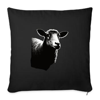 Schaf Schablone Art.-nr - Sofakissenbezug 45 x 45 cm - Schwarz - Vorne