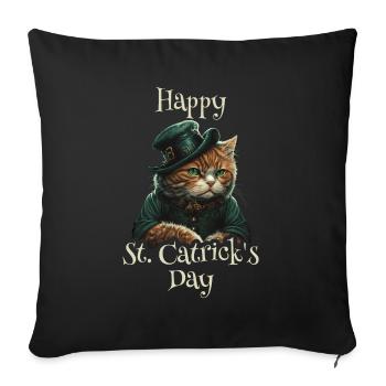 Bonne Saint-Patrick Patty - Housse de coussin décorative 45 x 45 cm - noir - Devant