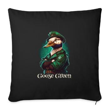 Jour de galette S. Patty vert d’oie - Housse de coussin décorative 45 x 45 cm - noir - Devant