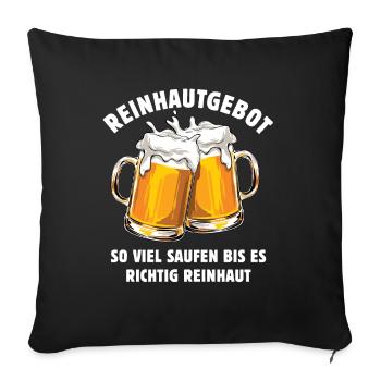 Reinheitsgebot - Saufen - Bier - Wortspiel - Sofakissenbezug 45 x 45 cm - Schwarz - Vorne
