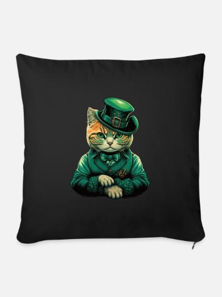 St. Patty Cat - Sofakissenbezug 45 x 45 cm - Schwarz
