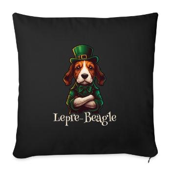 Lepre-Beagle Dog St. Patty - Housse de coussin décorative 45 x 45 cm - noir - Devant