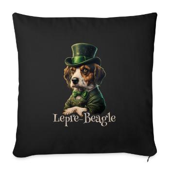 Lepre-Beagle Dog St. Patty - Housse de coussin décorative 45 x 45 cm - noir - Devant