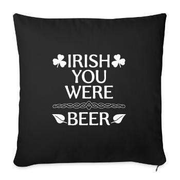 Irlandais vous étiez Bière - St. Patty - Housse de coussin décorative 45 x 45 cm - noir - Devant