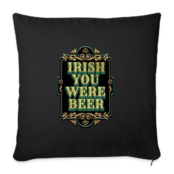 Irlandais vous étiez Bière - St. Patty - Housse de coussin décorative 45 x 45 cm - noir - Devant