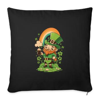 St. Patty Leprechaun - Housse de coussin décorative 45 x 45 cm - noir - Devant