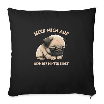 Réveille-moi quand l’hiver se termine - Housse de coussin décorative 45 x 45 cm - noir - Devant