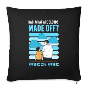 What Are Clouds Made Of Programming Programmer - Sofa pillowcase 17,3'' x 17,3'' (45 x 45 cm) - black - Front