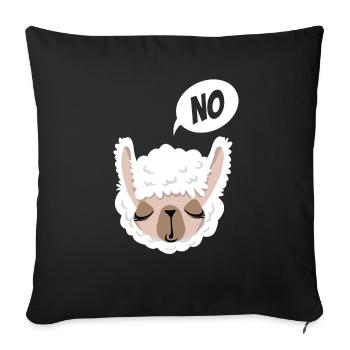 Non, je n’ai pas à le faire! - Lama - Dire - Housse de coussin décorative 45 x 45 cm - noir - Devant