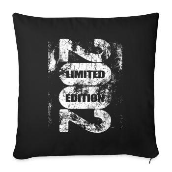 Edition Limitée 2002 - Anniversaire - Année - Housse de coussin décorative 45 x 45 cm - noir - Devant