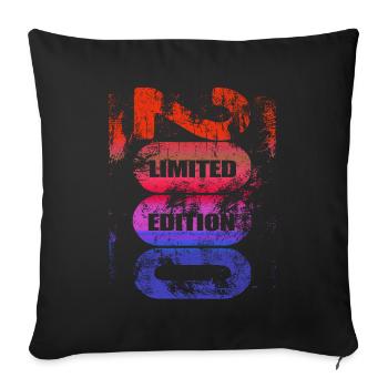 Edition Limitée 2000 - Anniversaire - Année - Housse de coussin décorative 45 x 45 cm - noir - Devant
