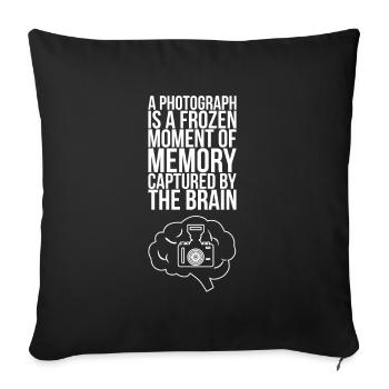 Inspiring and clever photographer saying - Sofa pillowcase 17,3'' x 17,3'' (45 x 45 cm) - black - Front