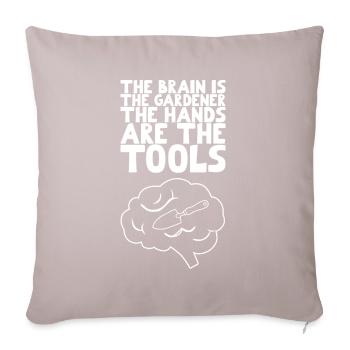 Inspiring Gardner sayings - Sofa pillowcase 17,3'' x 17,3'' (45 x 45 cm) - light taupe - Front