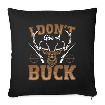 Je ne donne pas un cerf de chasse au cerf de chevreuil - Housse de coussin décorative 45 x 45 cm - noir - Devant