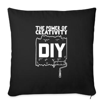 DIY The Power of Creativity - Sofa pillowcase 17,3'' x 17,3'' (45 x 45 cm) - black - Front