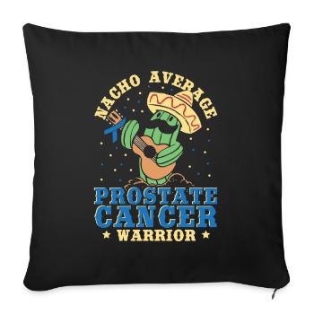 Nacho Average Prostate Cancer Warrior Light Blue - Sofakissenbezug 45 x 45 cm - Schwarz - Vorne