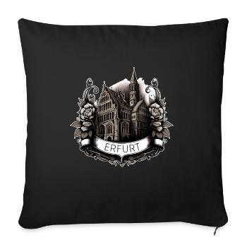 Erfurt - Sofa pillowcase 17,3'' x 17,3'' (45 x 45 cm) - black - Front