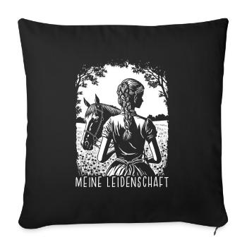 Meine Leidenschaft - Sofakissenbezug 45 x 45 cm - Schwarz - Vorne