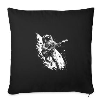 Astronaut Guitar Player - Sofakissenbezug 45 x 45 cm - Schwarz - Vorne
