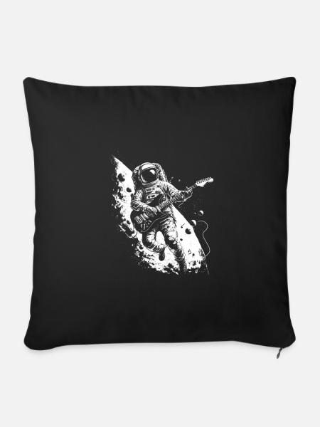 Astronaut Guitar Player - Sofakissenbezug 45 x 45 cm - Schwarz