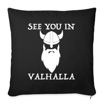 Rendez-vous au Valhalla | Vikinger, série télévisée - Housse de coussin décorative 45 x 45 cm - noir - Devant