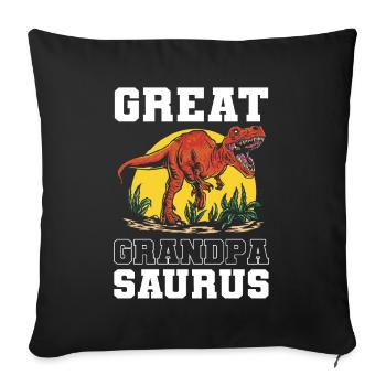 Great Grandpasaurus Great Grandpa Grandfather - Sofa pillowcase 17,3'' x 17,3'' (45 x 45 cm) - black - Front