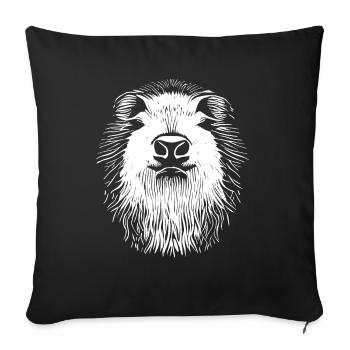Fastnacht - Karneval - Capybara - Verkleidung - Sofakissenbezug 45 x 45 cm - Schwarz - Vorne