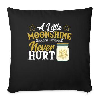 Un peu de moonshine n’a jamais fait de mal à Moonshiner - Housse de coussin décorative 45 x 45 cm - noir - Devant