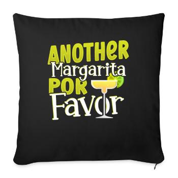Une autre Margarita Por Favor Margarita boisson Fiesta - Housse de coussin décorative 45 x 45 cm - noir - Devant