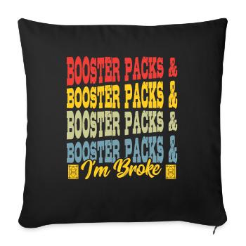 Booster Packs I'm Broke Trading Card Games - Sofakissenbezug 45 x 45 cm - Schwarz - Vorne