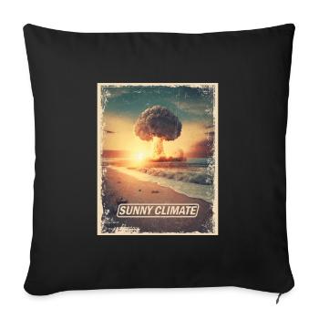 Sun climate beach apocalyptic environment - Sofa pillowcase 17,3'' x 17,3'' (45 x 45 cm) - black - Front