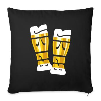 Durst - Bier trinken - Weizenbier - anstoßen - Sofakissenbezug 45 x 45 cm - Schwarz - Vorne