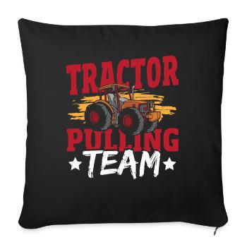Tractor Pulling Team Tractor Puller Tractorpulling - Sofa pillowcase 17,3'' x 17,3'' (45 x 45 cm) - black - Front