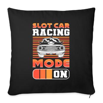 Slot Car Rennen Slot Car Race Slotcar Rennen - Sofakissenbezug 45 x 45 cm - Schwarz - Vorne