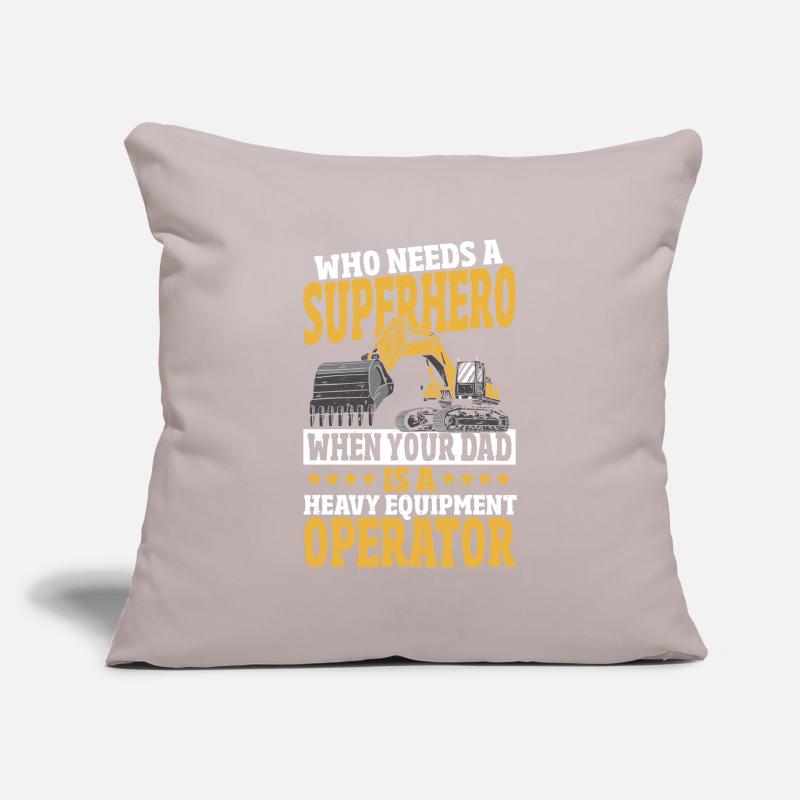 Opérateur de machine Opérateur de machine de construction Machines de construction Housse de coussin décorative 45 x 45 cm
