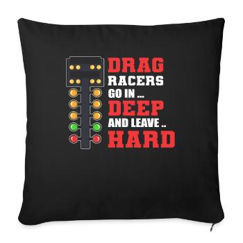 Drag Racers Drag Racing Drag Race Sport - Sofa pillowcase 17,3'' x 17,3'' (45 x 45 cm) - black - Front