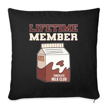 Lifetime Member Chocolate Milk Club Cocoa Milk - Sofa pillowcase 17,3'' x 17,3'' (45 x 45 cm) - black - Front