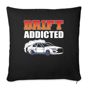 Drift Addicted Drifting Car Racing - Sofa pillowcase 17,3'' x 17,3'' (45 x 45 cm) - black - Front