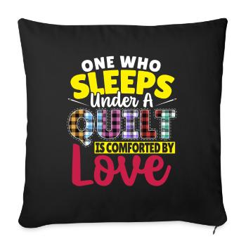 Quilting Quilting Couturière Amoureuse de la courtepointe - Housse de coussin décorative 45 x 45 cm - noir - Devant