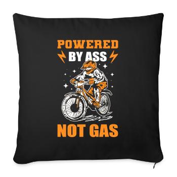 VTT VTT Vélo VTT Motocycliste montagne - Housse de coussin décorative 45 x 45 cm - noir - Devant