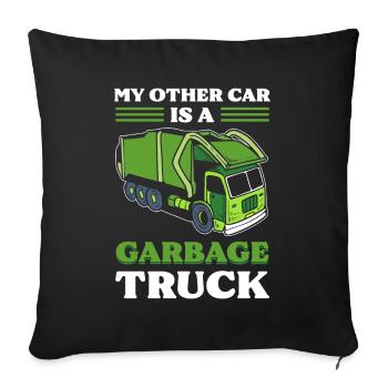 My Other Car Is A Garbage Truck Recycling Trash - Sofakissenbezug 45 x 45 cm - Schwarz - Vorne