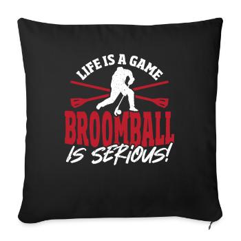 Broomball Broom Ball Broomball Lovers - Housse de coussin décorative 45 x 45 cm - noir - Devant
