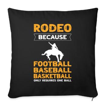 Rodeo Bullriding Western Sports Horse Riding - Sofakissenbezug 45 x 45 cm - Schwarz - Vorne